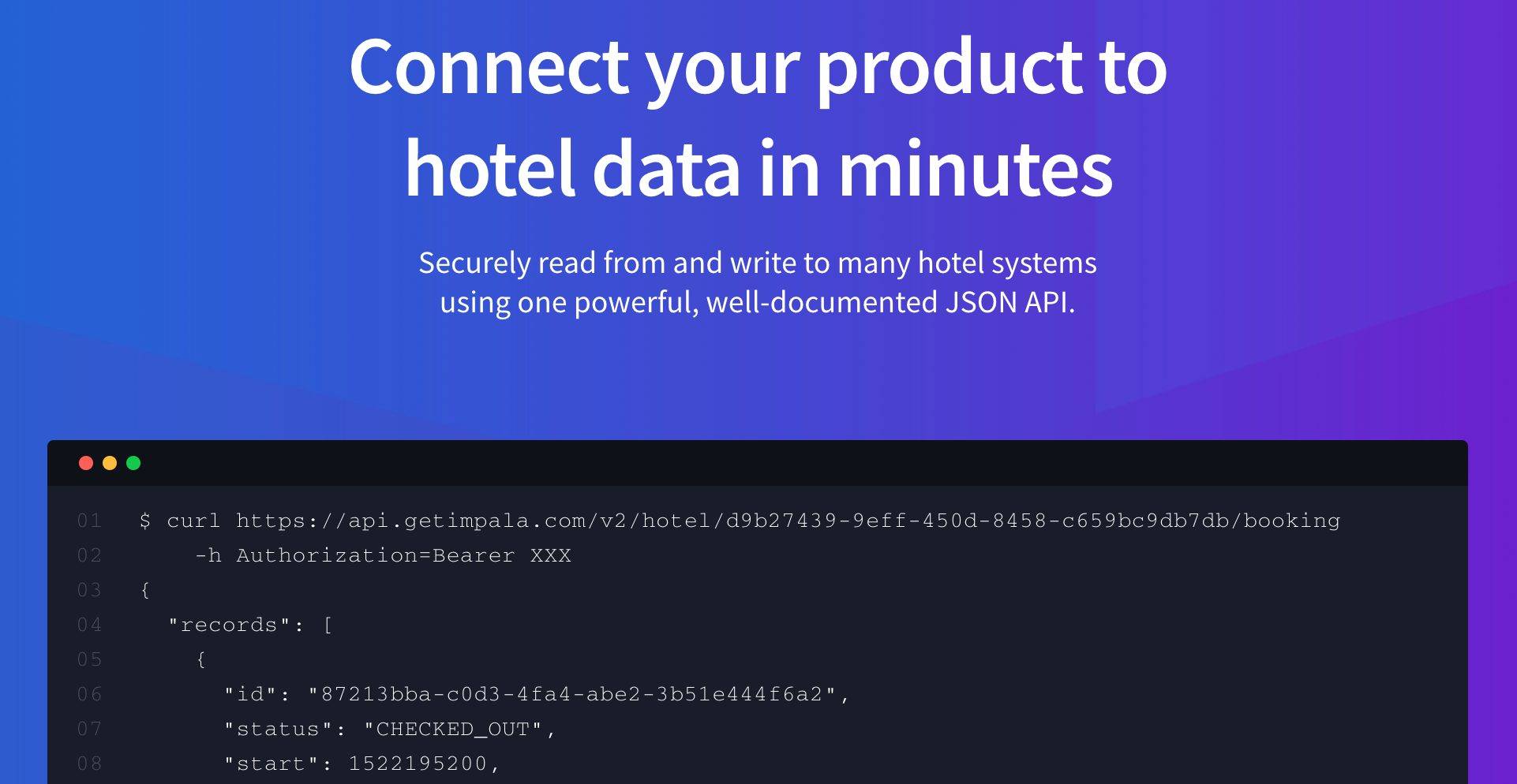 impala software hotel data